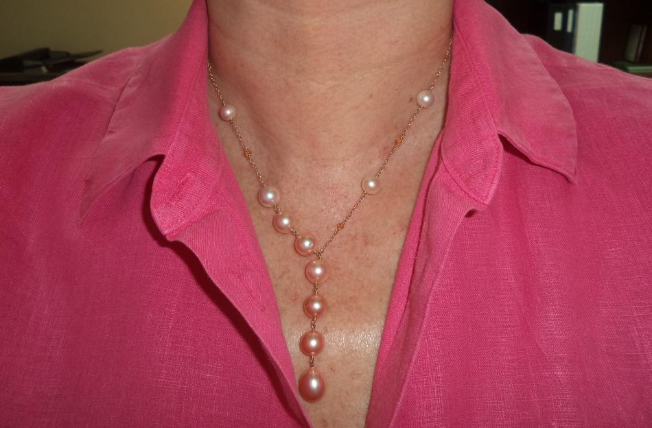 Pearl Paradise Y style necklace