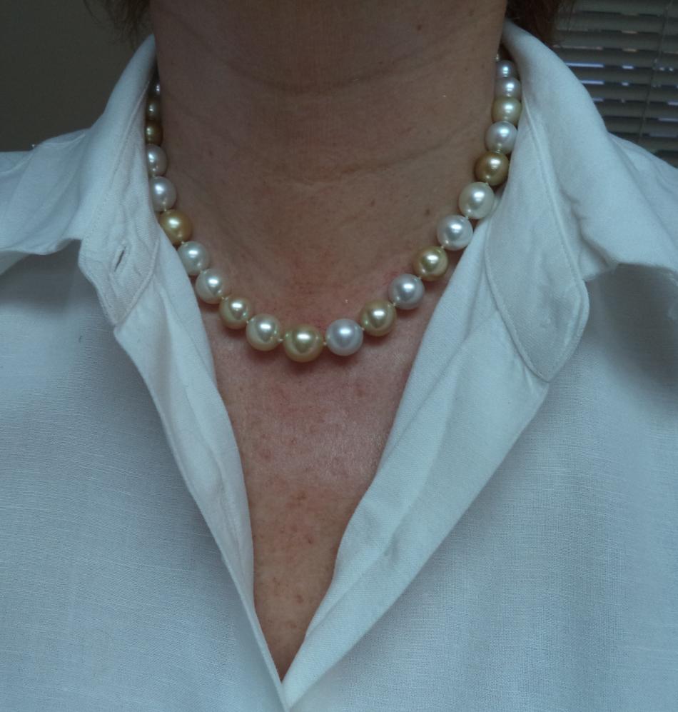 White/Gold South Sea pearl strand from PP