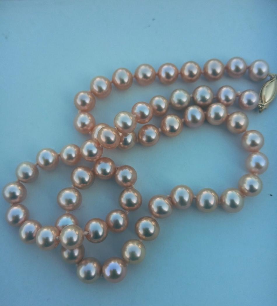 They are 7-8mm AAA silver-pink metallic freshwater pearls from Pearl Paradise