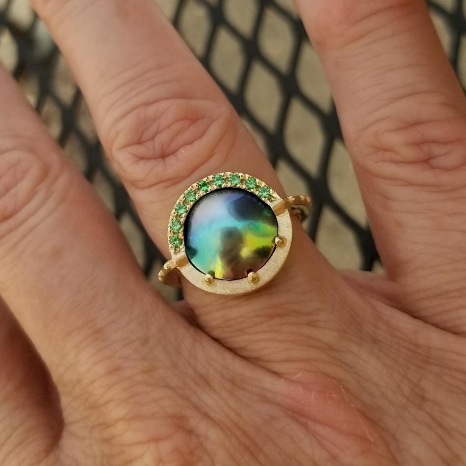 Sea of Cortez mabe pearl ring