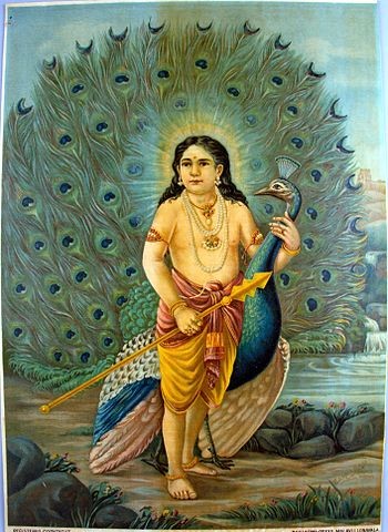 350px-Balaskandha.jpg - Parvati, Hindu god of War wearing a lavish pearl necklace.