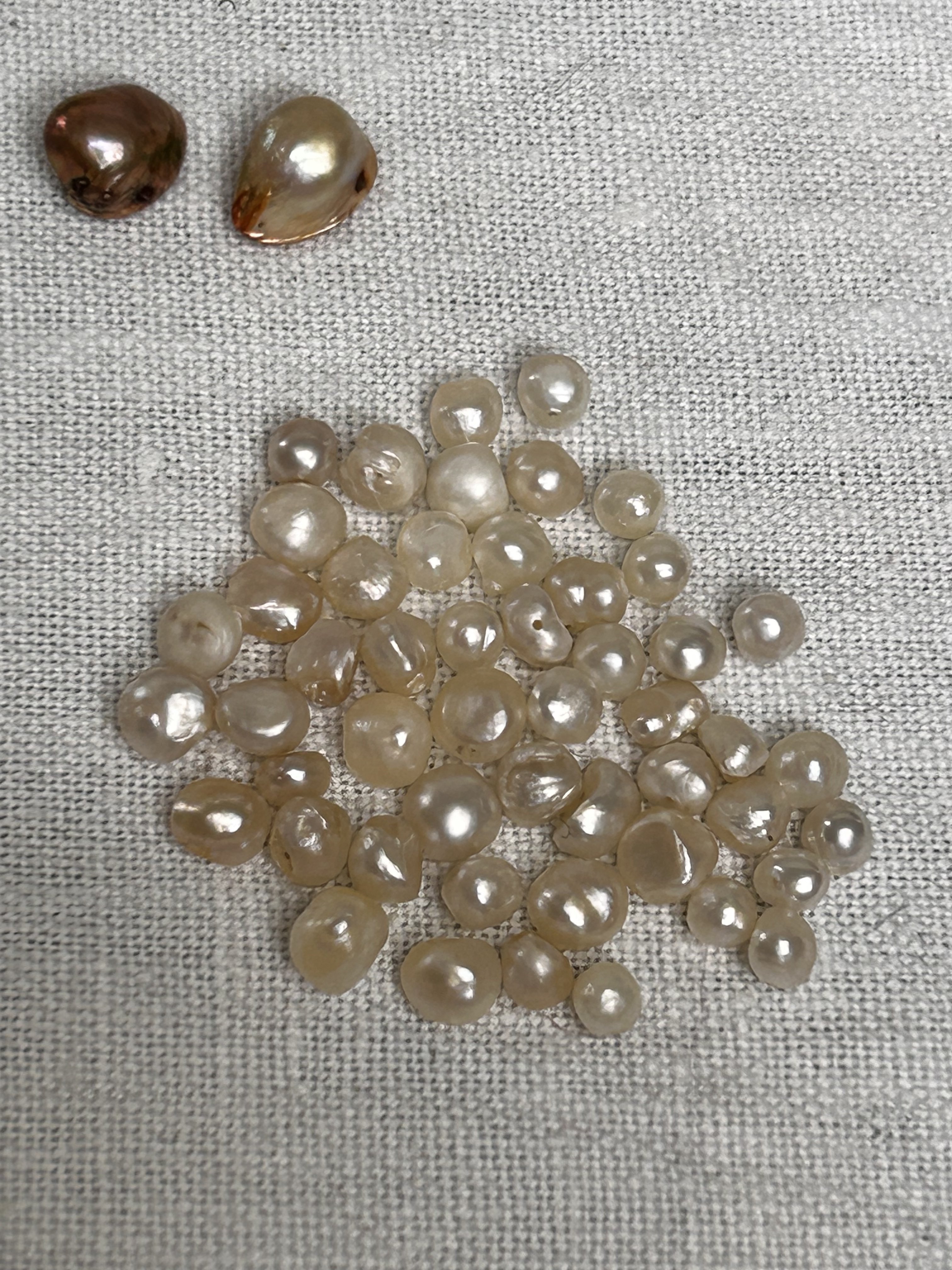 Loose natural pearls
