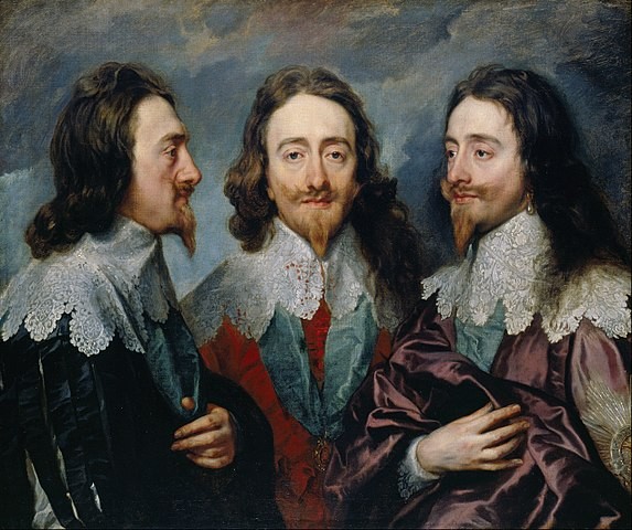 573px-Sir_Anthony_Van_Dyck_-_Charles_I_(1600-49)_-_Google_Art_Project.jpg - Charles I in Three Positions (the Triple Portrait of Charles I) by Van Dyck, 1635 or 1636, Royal Collection