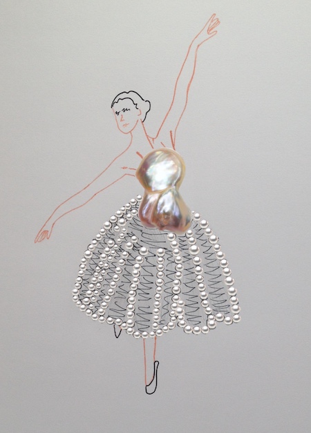 Ballerina pearl sketch
