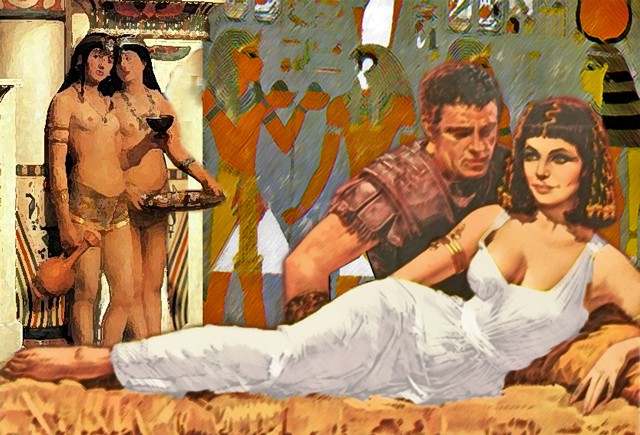Cleo+Marc-Dinner.jpg - Marc Anthony and Cleopatra digesting the most expensive dinner ever