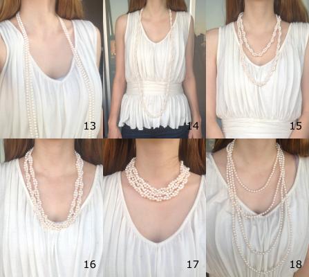 Ways to wear a 100-inch pearl rope