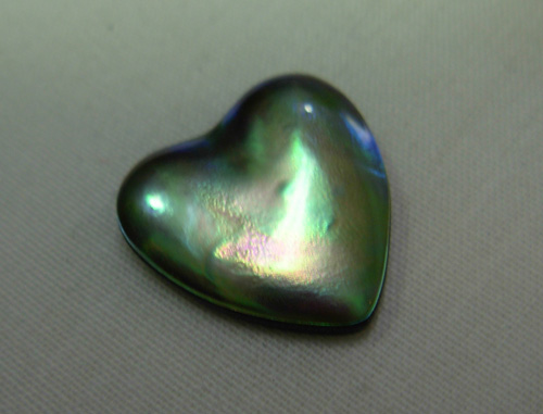 Heart Shape Eyris blue abalone pearl