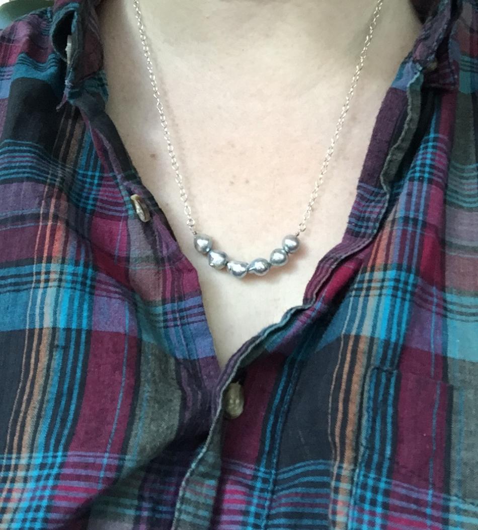 my little BBA bar necklace