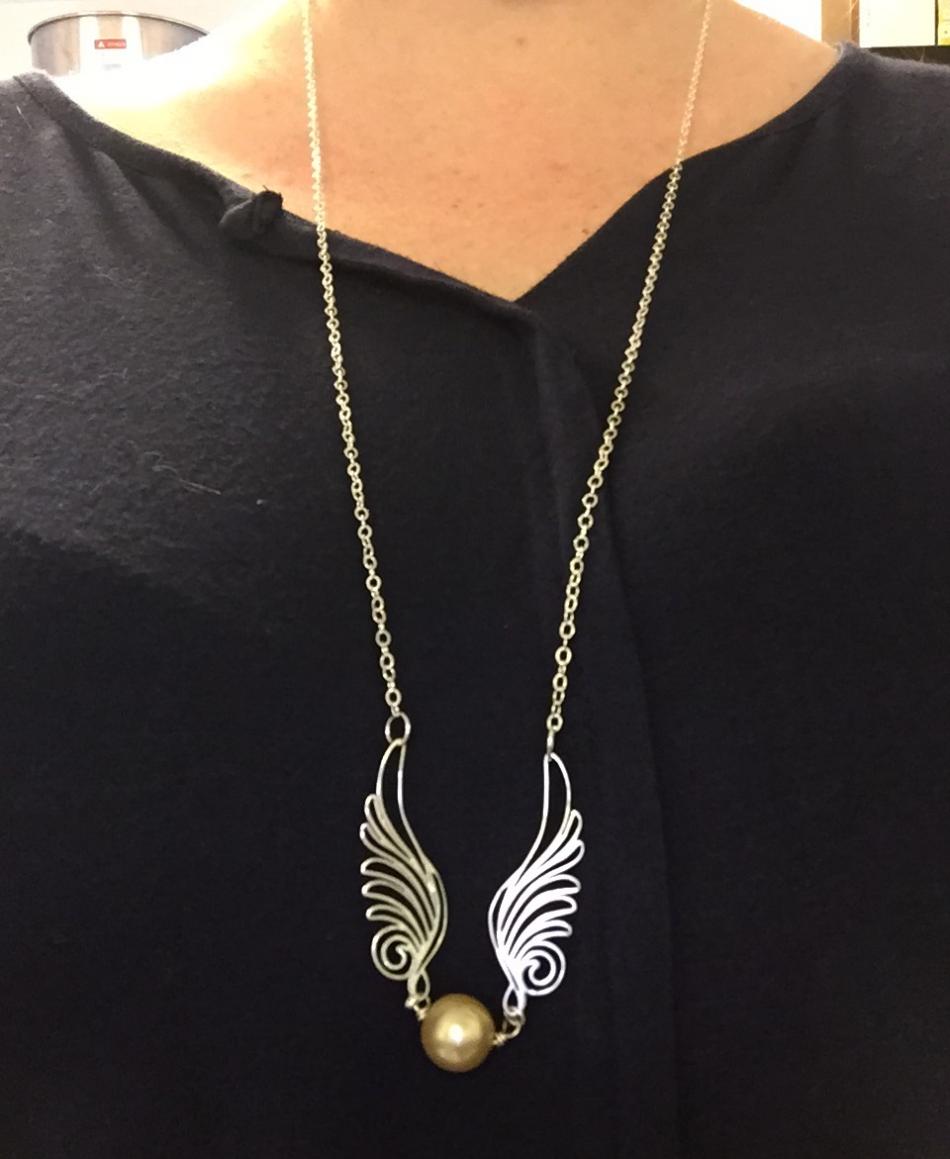 golden snitch necklace