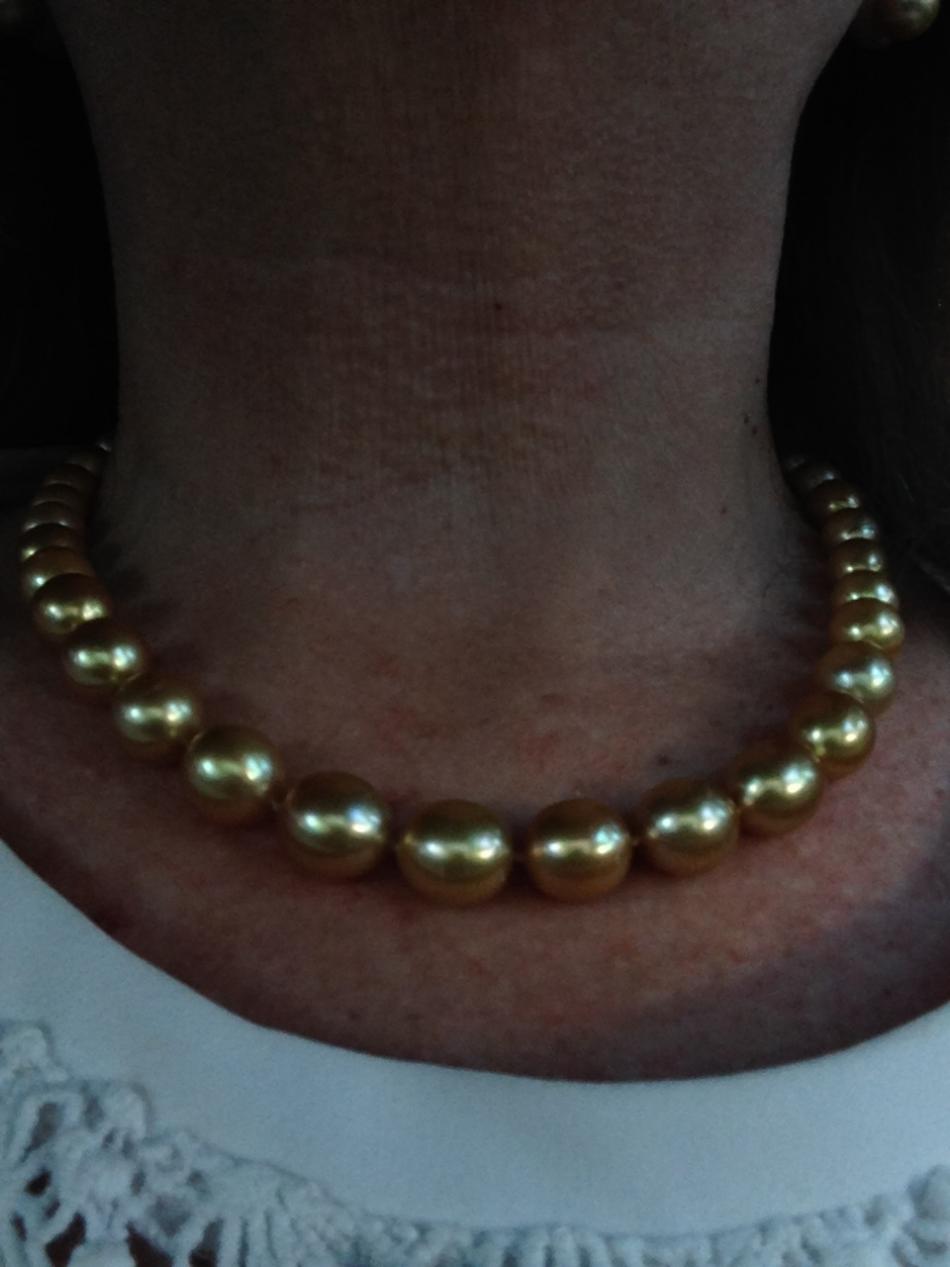 Glowing luster in the evening light - my Pearl Paradise golden strand
