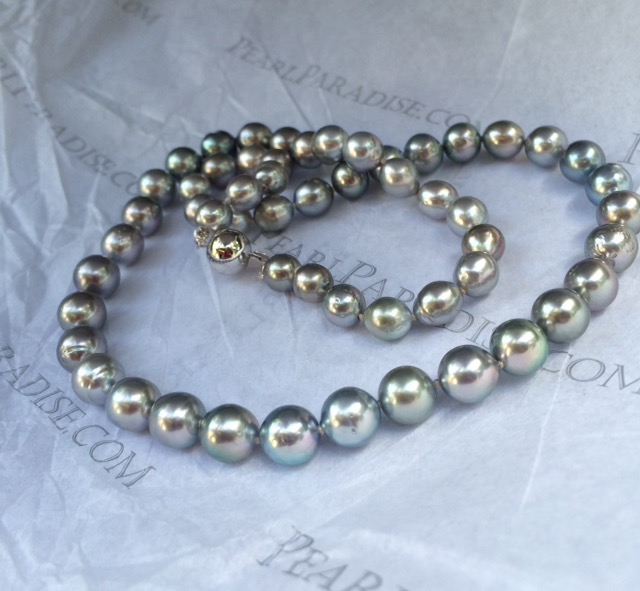 Silver akoya baroque pearls