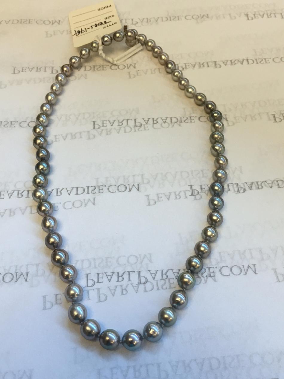 My finished full strand of Tahitian pearls