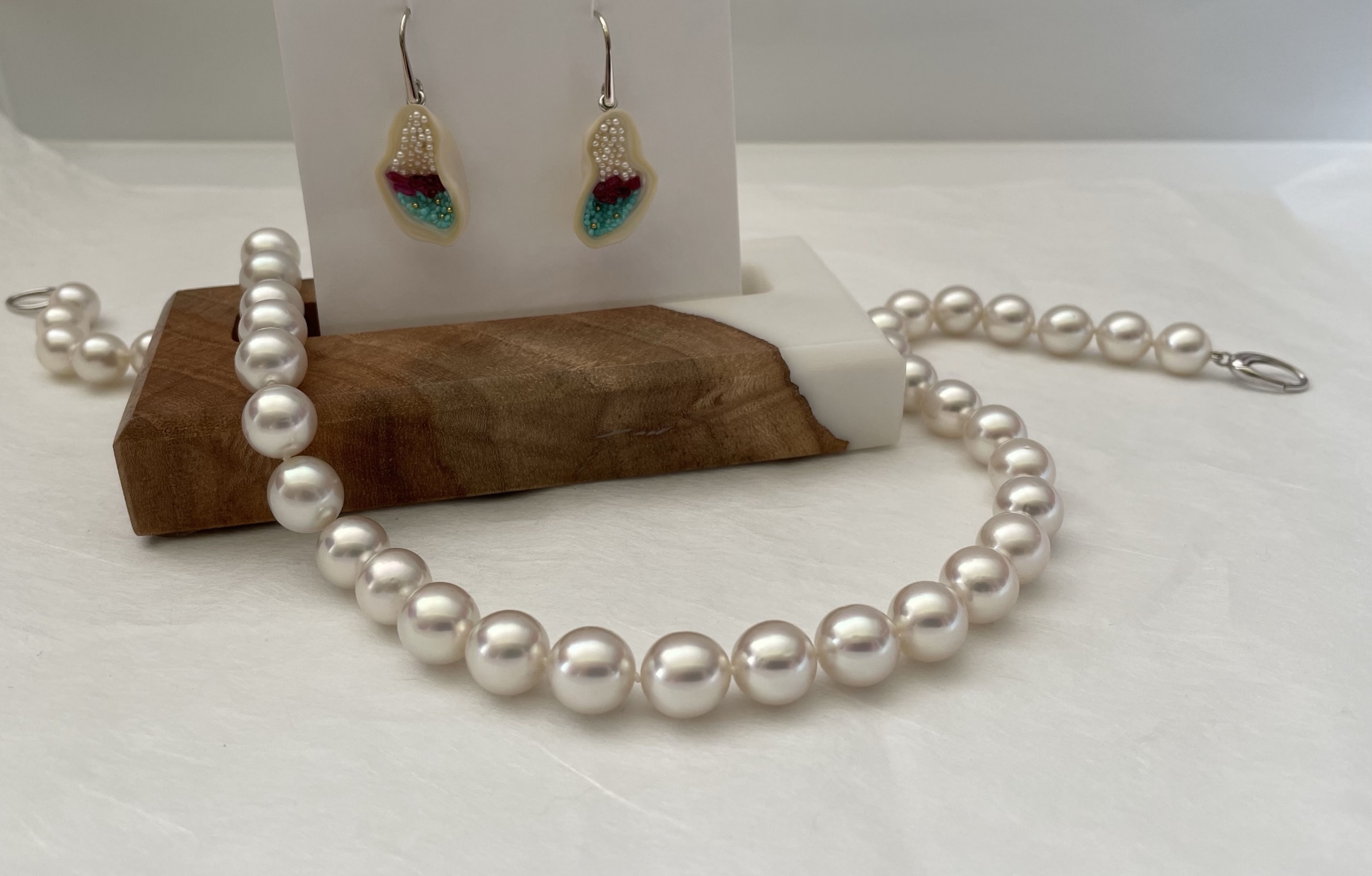 Little h earrings and SS Paspaley pearls from Cees