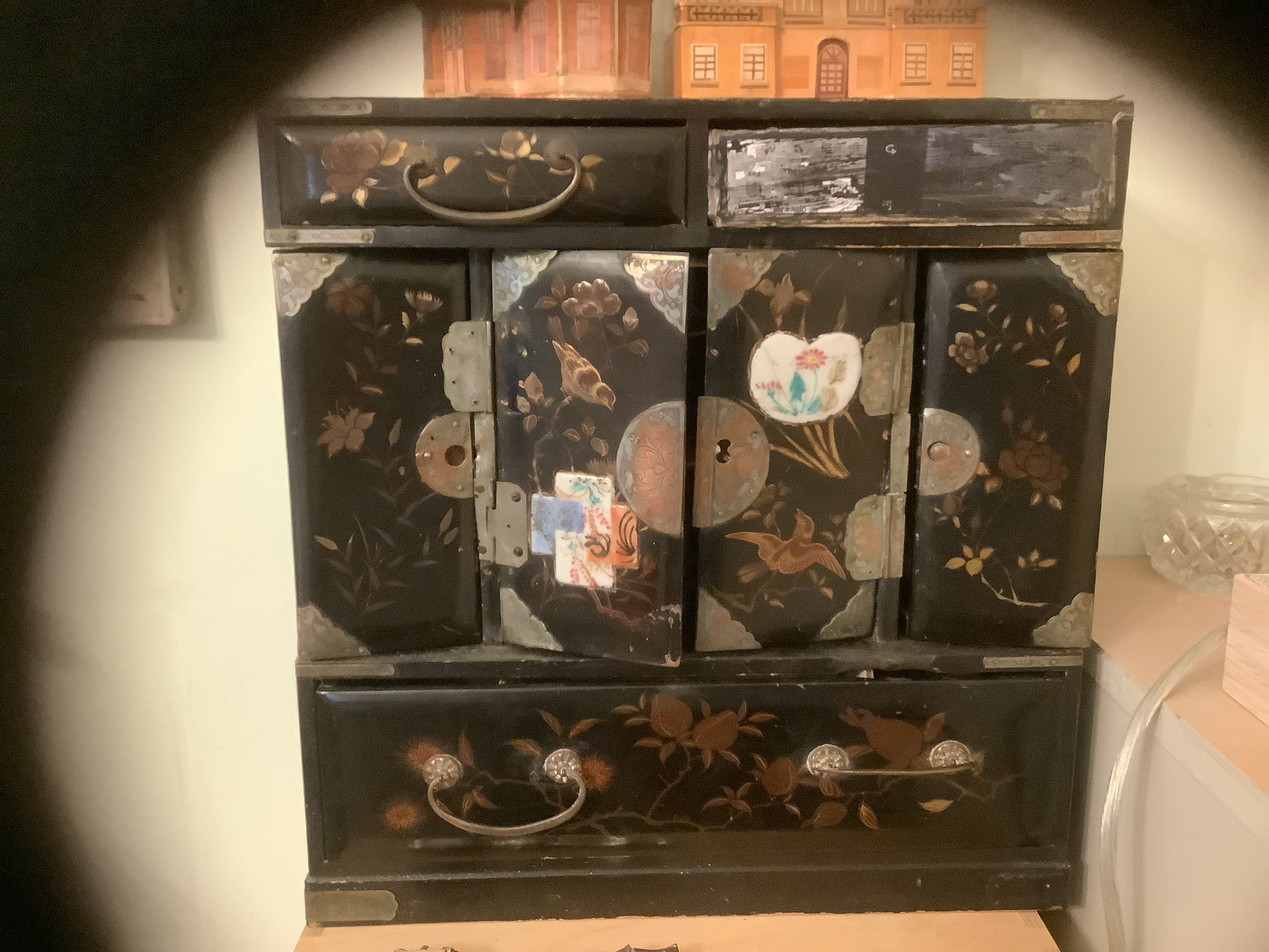 3 old Chinese jewellery cabinets to keep pearls in