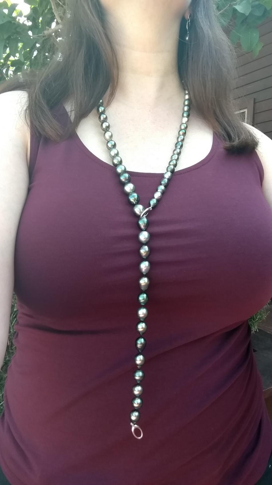 my Loot 2 multi-color Tahitian strands from Pearl Paradise at the 2014 Ruckus