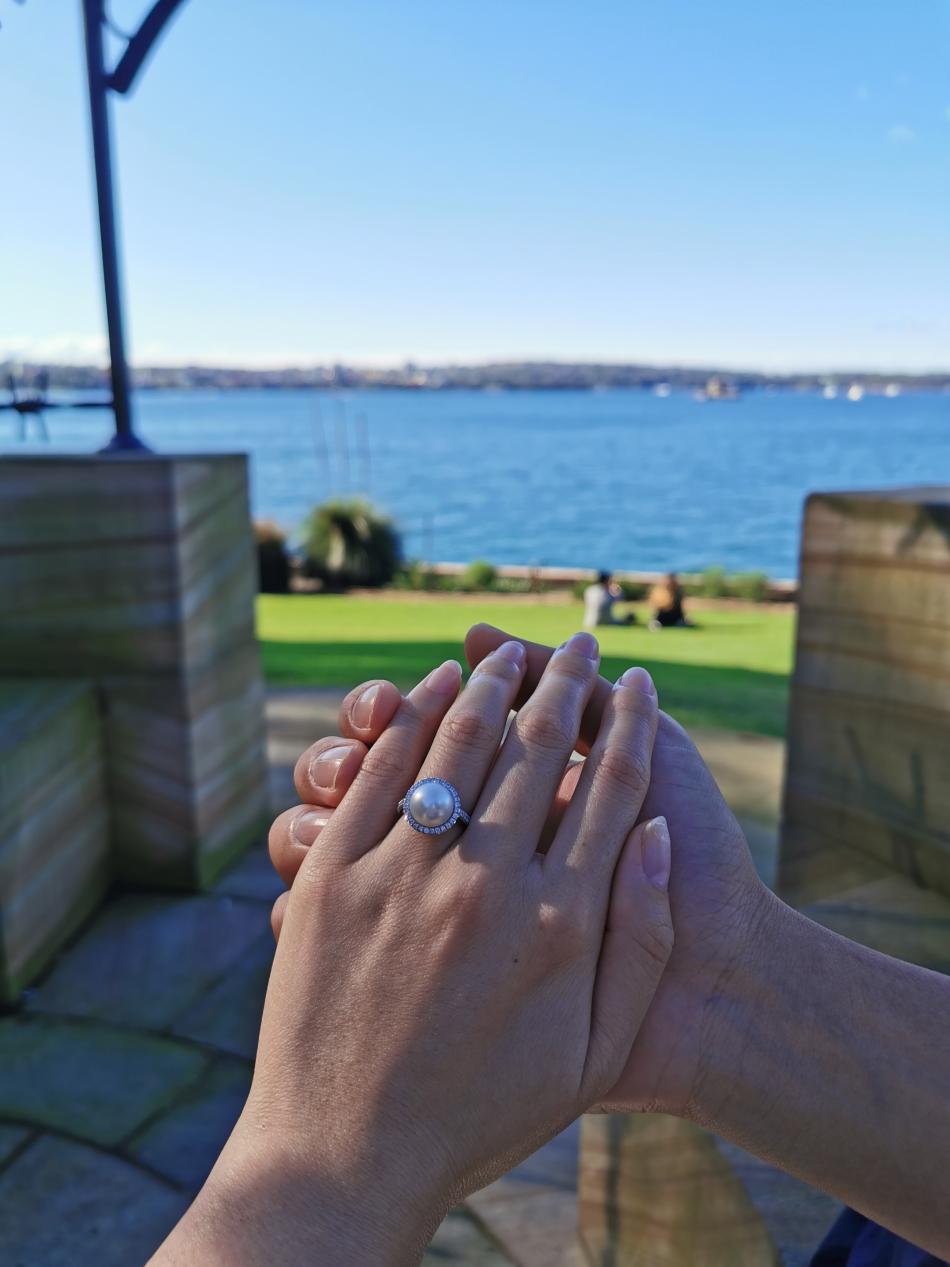 My stunning pearl engagement ring - Giulians jewellers in Sydney