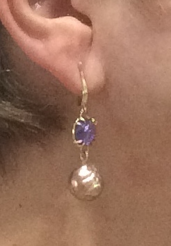 Kasumi tanzanite earrings from Sarah at Kojima