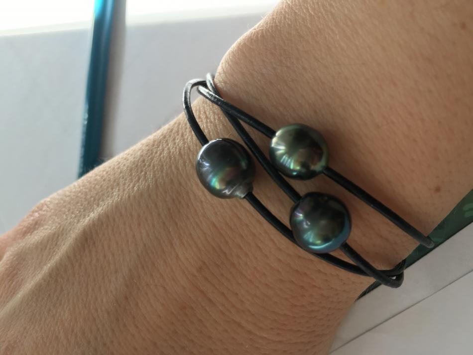 Tahitian leather bracelet from PP