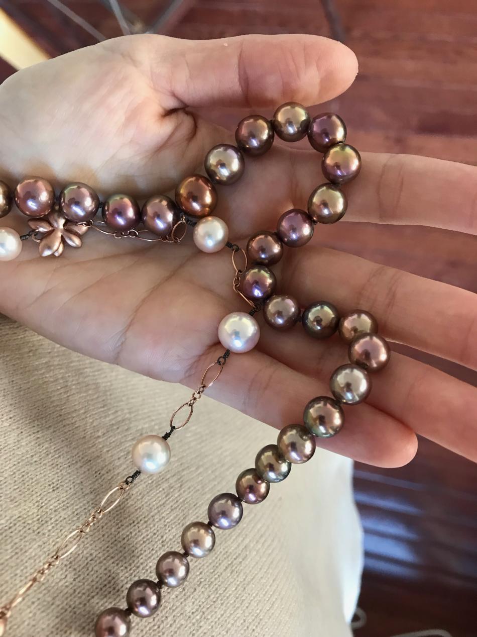 Amazing colored pearls