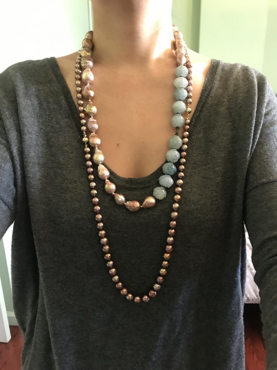 Giant Pearl Paradise ripples with exotic edison strand