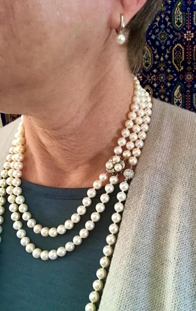 White gold huggies from Mikimoto