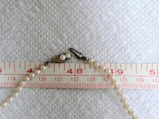 21 inch strand of graduated pearls belonged to my grandmother (born 1900)