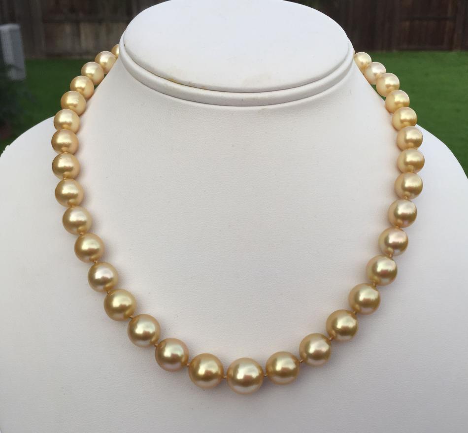 iPhone shot of my golden pearls outside