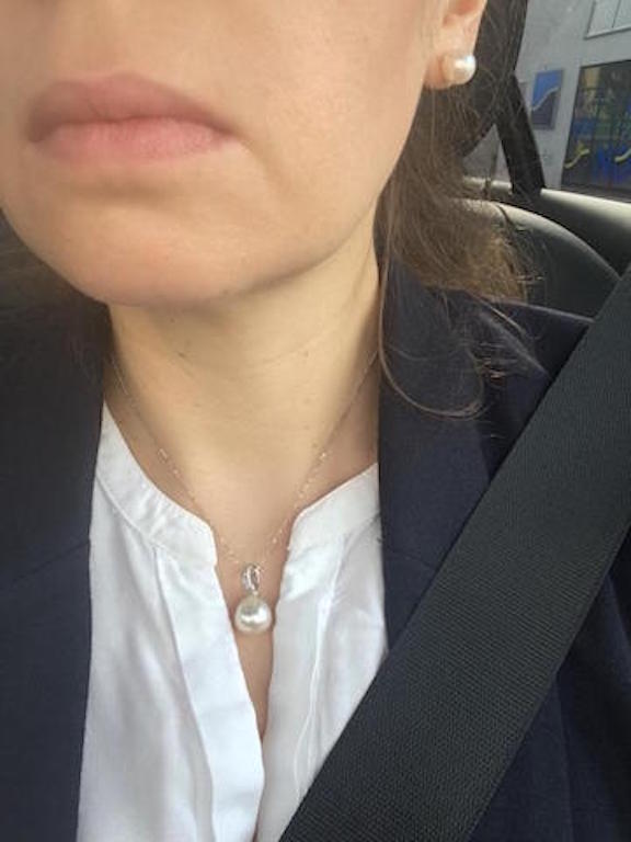 Karalin's White South Sea pendant turned right side up