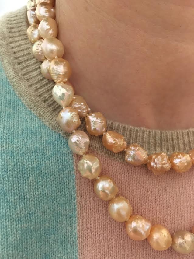 rosebud pearls closeup