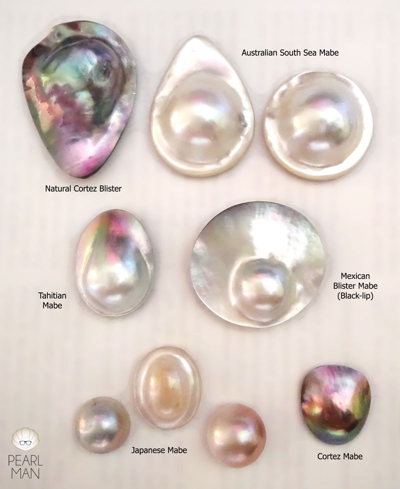 Assorted Mabe Pearls - a comparison