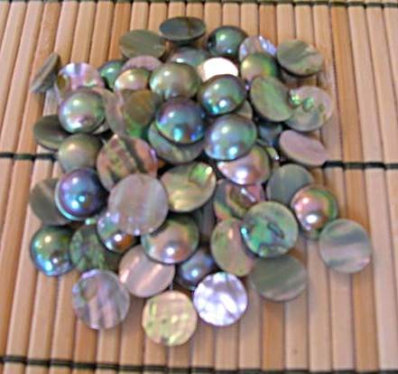 Natural blister pearls from California