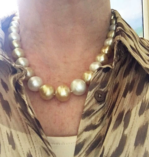 Mixed South Sea pearl strand for Father's Day Brunch