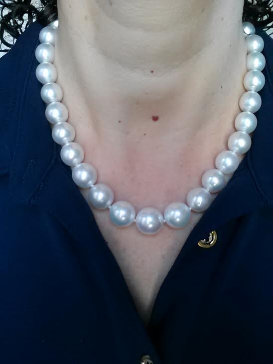 Large white South Sea pearl strand from Pearl Paradise