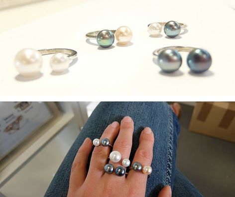 Open pearl ring designs
