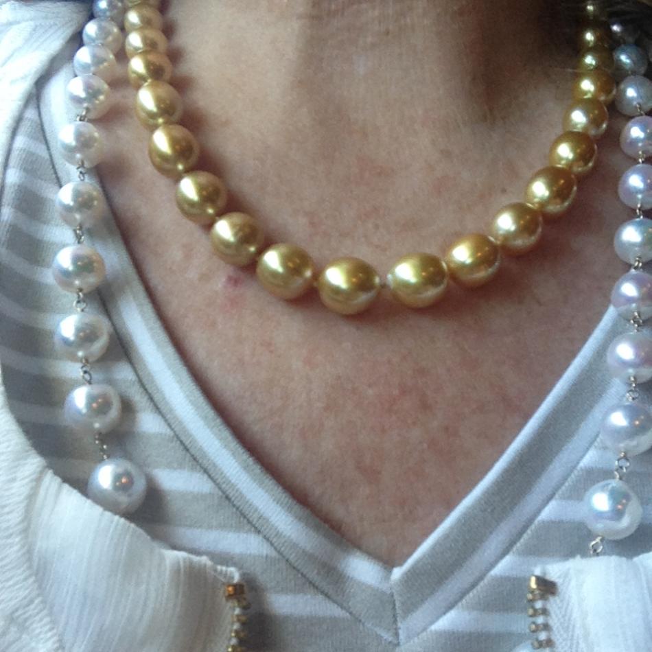 I wore a golden south sea strand home