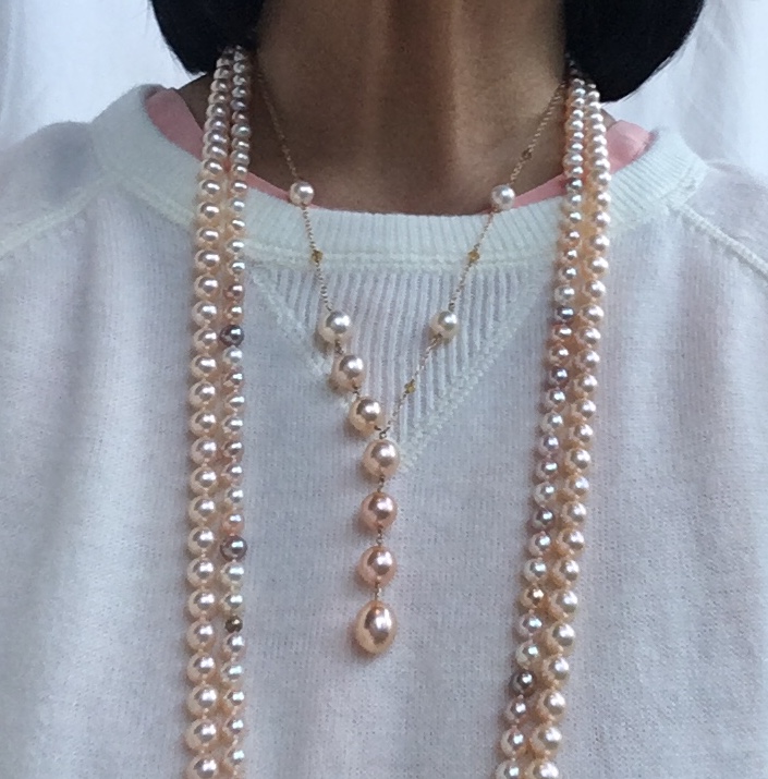 Y necklace from Pearl Paradise, freshwater strands