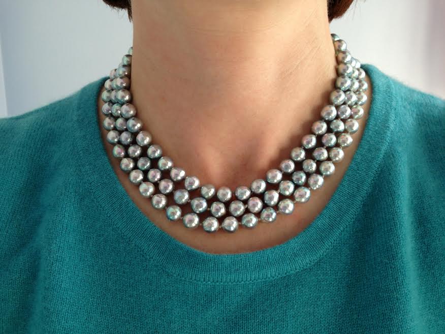 Pearl Paradise blue baroque akoya