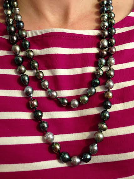 50 inch Tahitian pearl rope doubled Pearl Paradise