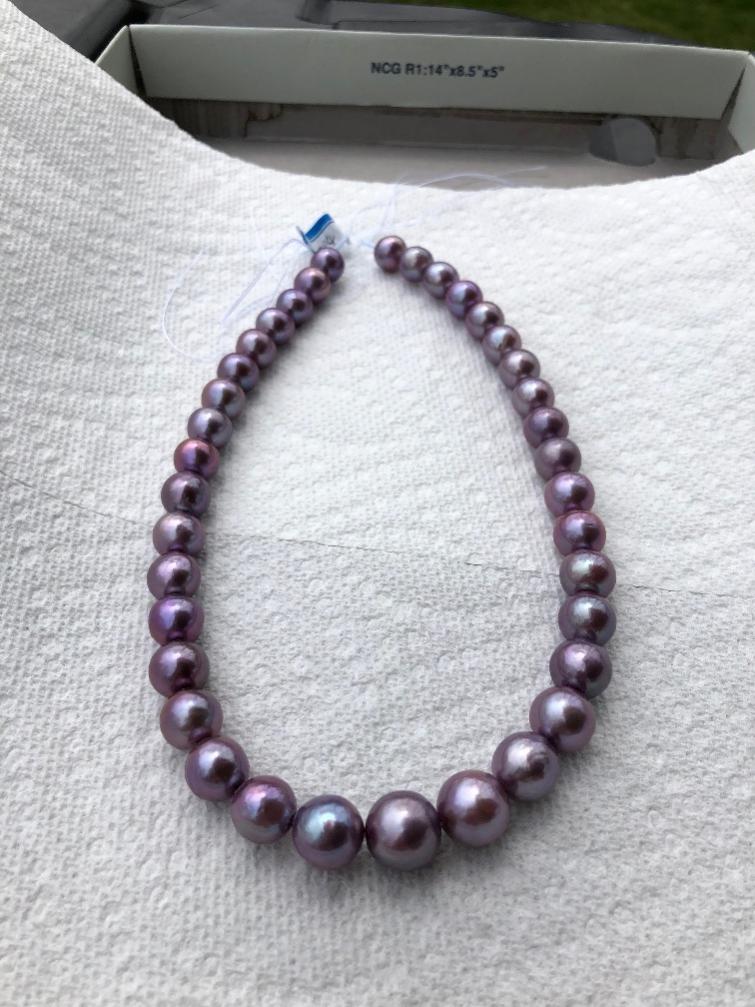 FW bead nucleated pearl strand, 10.5 to 13.5 mm