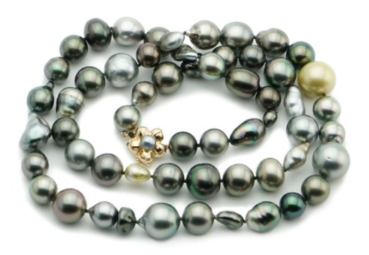 Kamoka Harvest strand showing pearls typically found in any given harvest