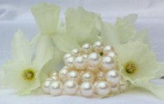 pearls and flowers