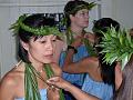 We learn to make all our ti leaf adornments - crowns, leis, event skirts.