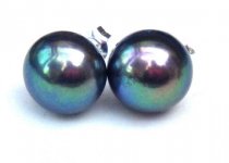 e black peacock studs on silver aaa 3483.jpg