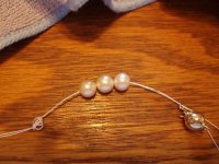 Stringing tutorial 8- First 3 pearls, gimp and clasp.jpg