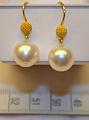 SSP earrings, pearls from Pearl Society, eBay, 22K hooks from Sven