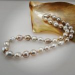 strand of cultured pearls from the Pteria penguin with shell