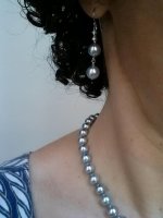PearlParadise madama earrings and strand set worn