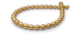 24k 10-12 mm oval GSSP strand from the Pearl Paradise