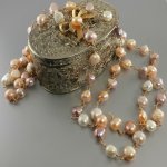 multi-colored pearl nugget long rope necklace - 1.jpg