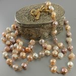 multi-colored pearl nugget long rope necklace - 4.jpg